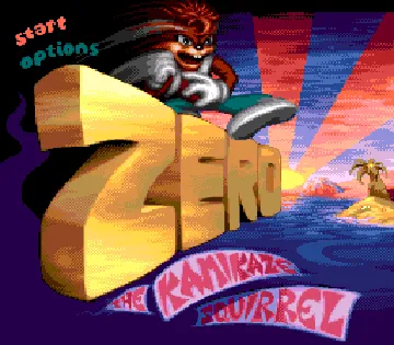 Zero the Kamikaze Squirrel (Europe) screen shot title